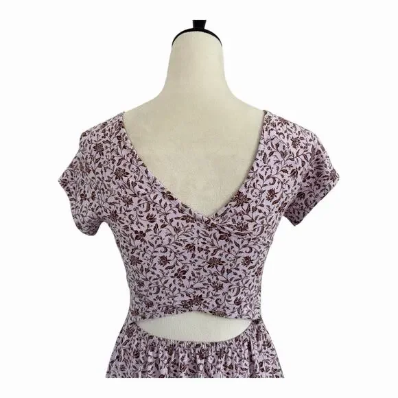 Pact Fit & Flare Crossback Maxi Dress Small Organic Cotton Pockets Prairiecore - Picture 10 of 12